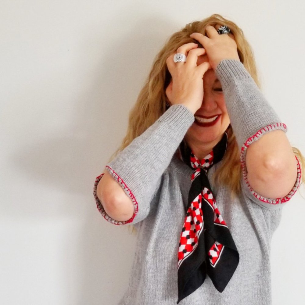 Refashioned Open Elbow Sweater (M/L)